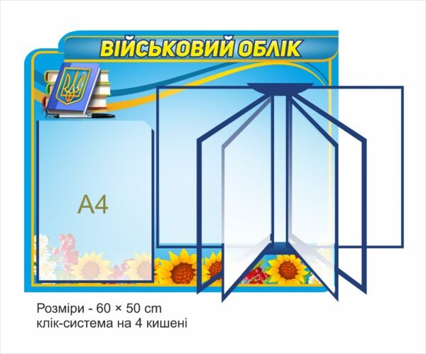 Стенд “Військовий облік з перекидною системою”