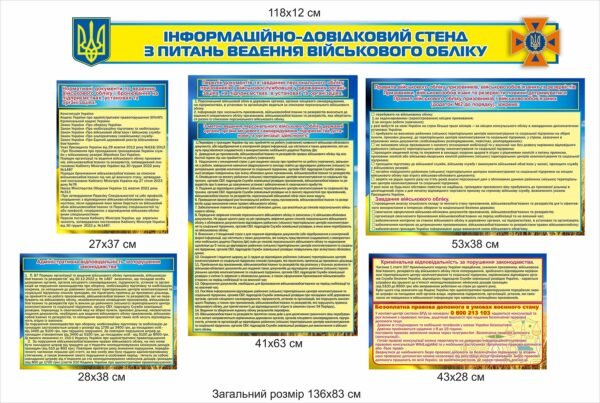 Інформаційно-довідниковий стенд з питань ведення військового обліку