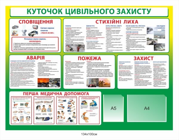 Куточок цивільного захисту пластиковий