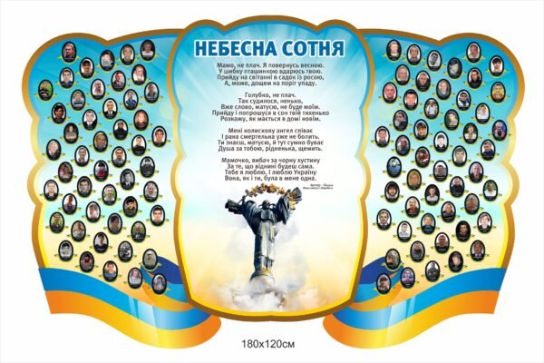 Стенд “Небесна сотня” з фотографіями героїв