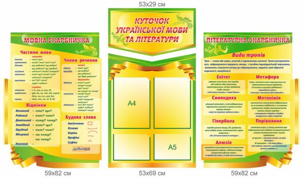 Комплект стендов “Куточок української мови та літератури”