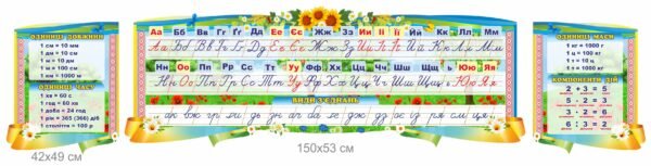Комплект стендів для дітей з алфавітом