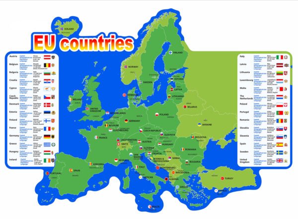 Стенд «Карта Євросоюзу англійською мовою»
