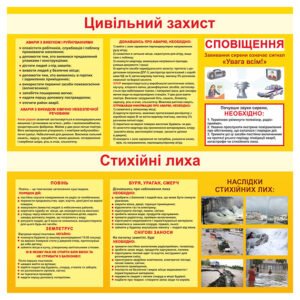 Стенд «Цивільний захист та стихійні лиха»