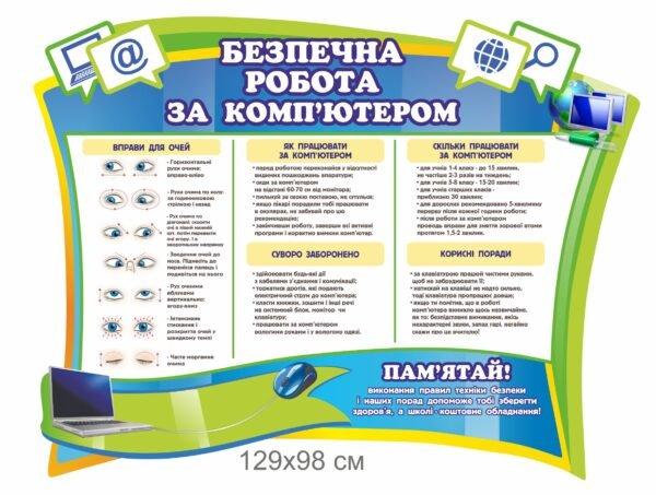 Стенд “Безпечна робота за комп’ютером”