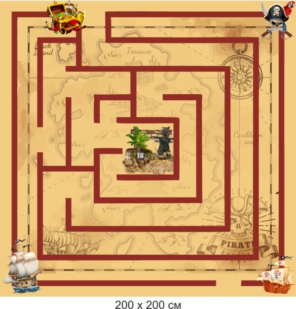 Наліпка на підлогу з лабіринтом