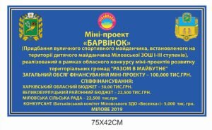 Інформаційний щит “Громадський проект” (композит+ламінація)