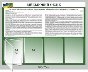 Стенд “Правила військового обліку призовників”