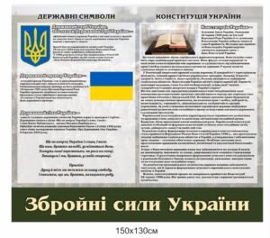 Стенд з державною символікою для військових