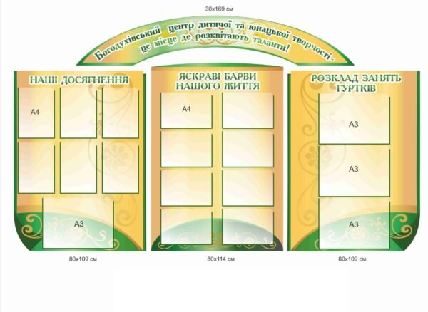Стенди для центру юнацької творчості