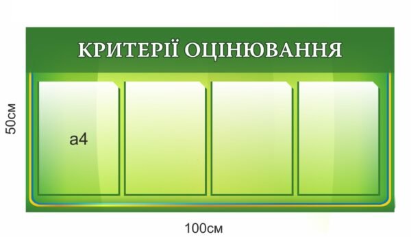 Стенд “Критерії оцінювання” в методичний кабінет