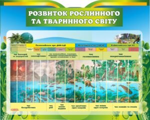 Стенд з біології “Розвиток тваринного та рослинного світу”