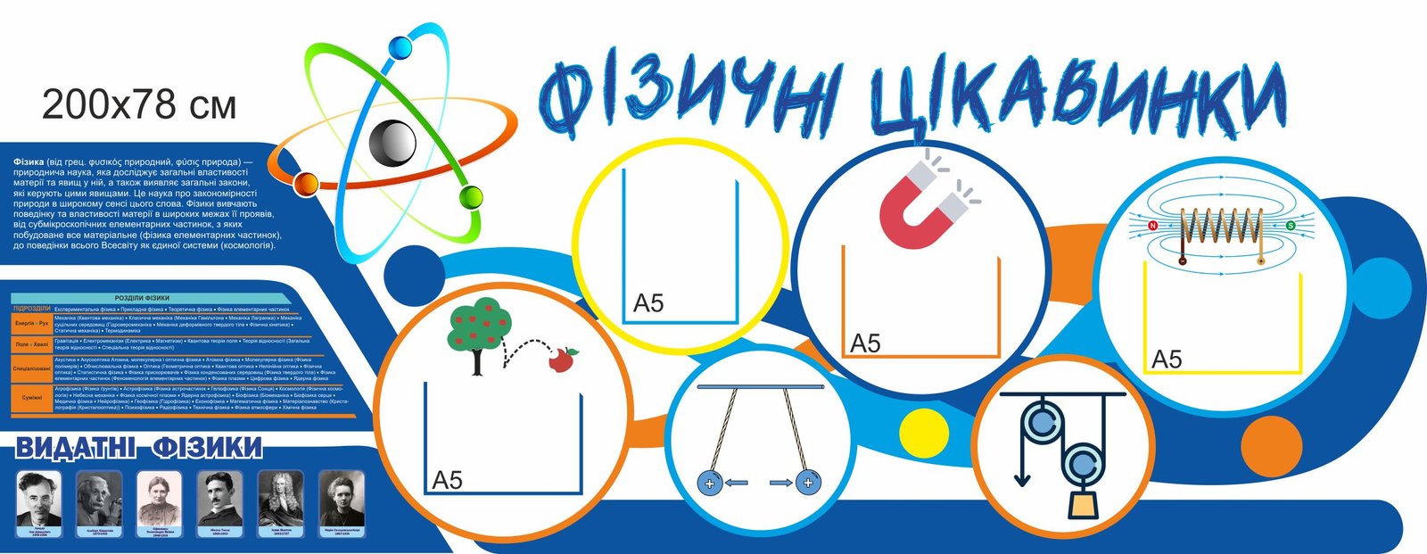 Стенд в кабінет фізики "Фізичні цікавинки"