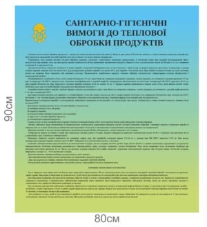 Стенд “Санітарно-гігієнічні вимоги до теплової обробки продуктів”