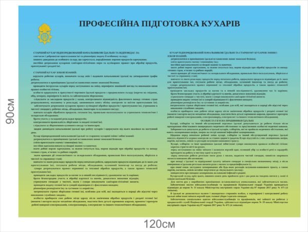 Військовий стенд “Професійна підготовка кухарів”