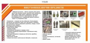 Стенд “Вибухонебезпечні предмети”