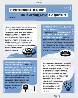 Стенд “Протипіхотні міни: який мають вигляд та як діють”