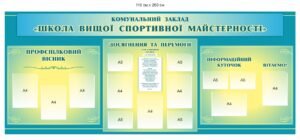 Інформаційний стенд для школи вищої спортивної майстерності