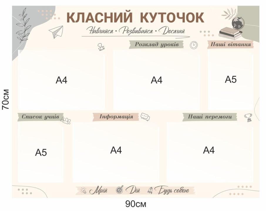 Класний куточок у школі — сучасне оформлення класу та інформаційні стенди